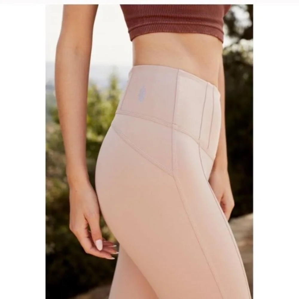 FP Movement by Free People High-Waist Leggings in Nude Blush